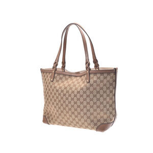 Gucci bag canvas GG Tan Beige pouch tote leather